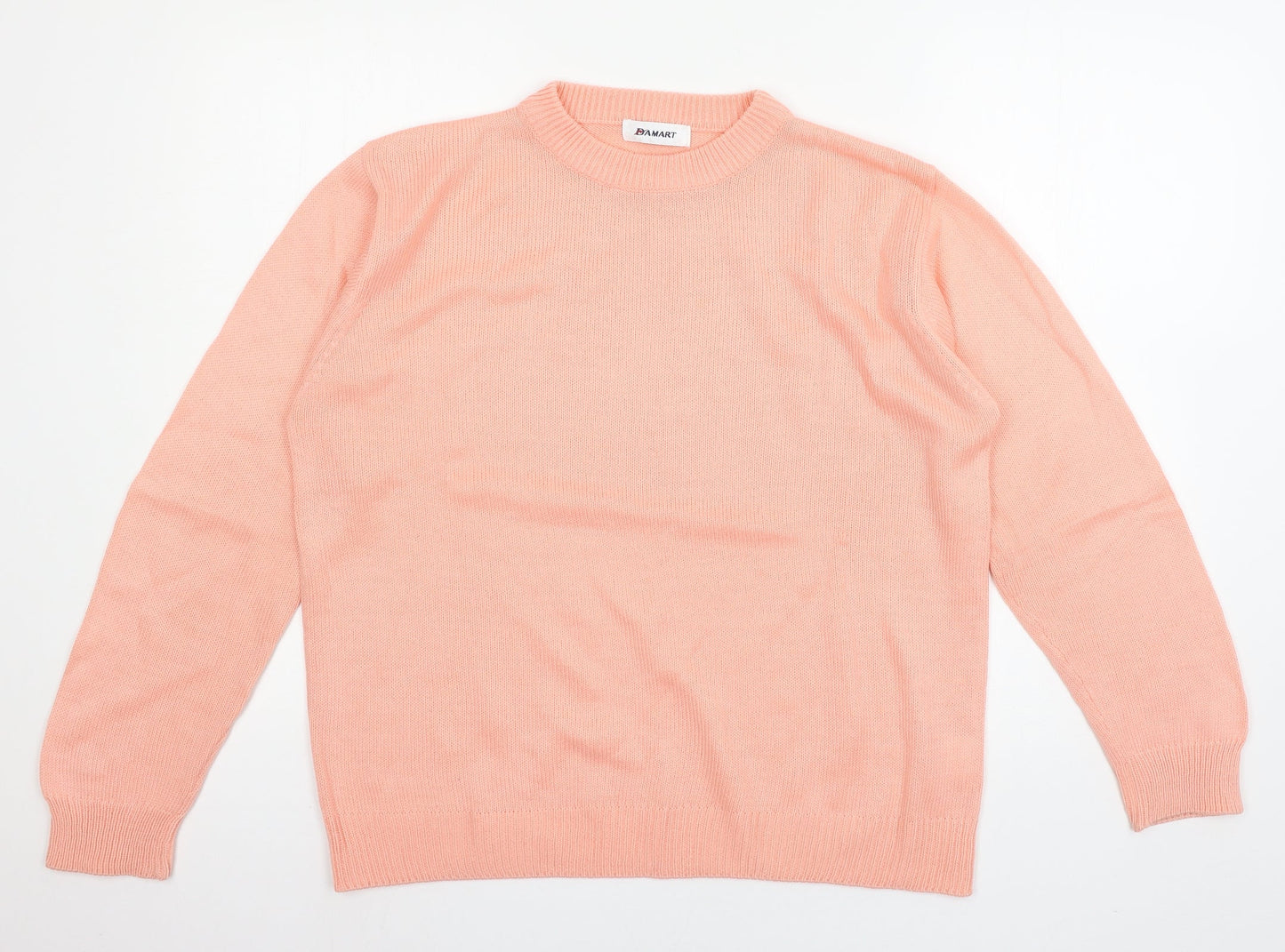 Damart Womens Orange  Knit Pullover Jumper Size 12