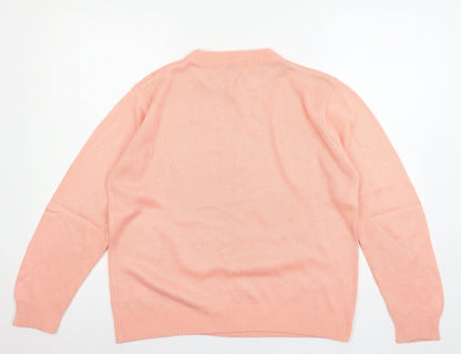 Damart Womens Orange  Knit Pullover Jumper Size 12