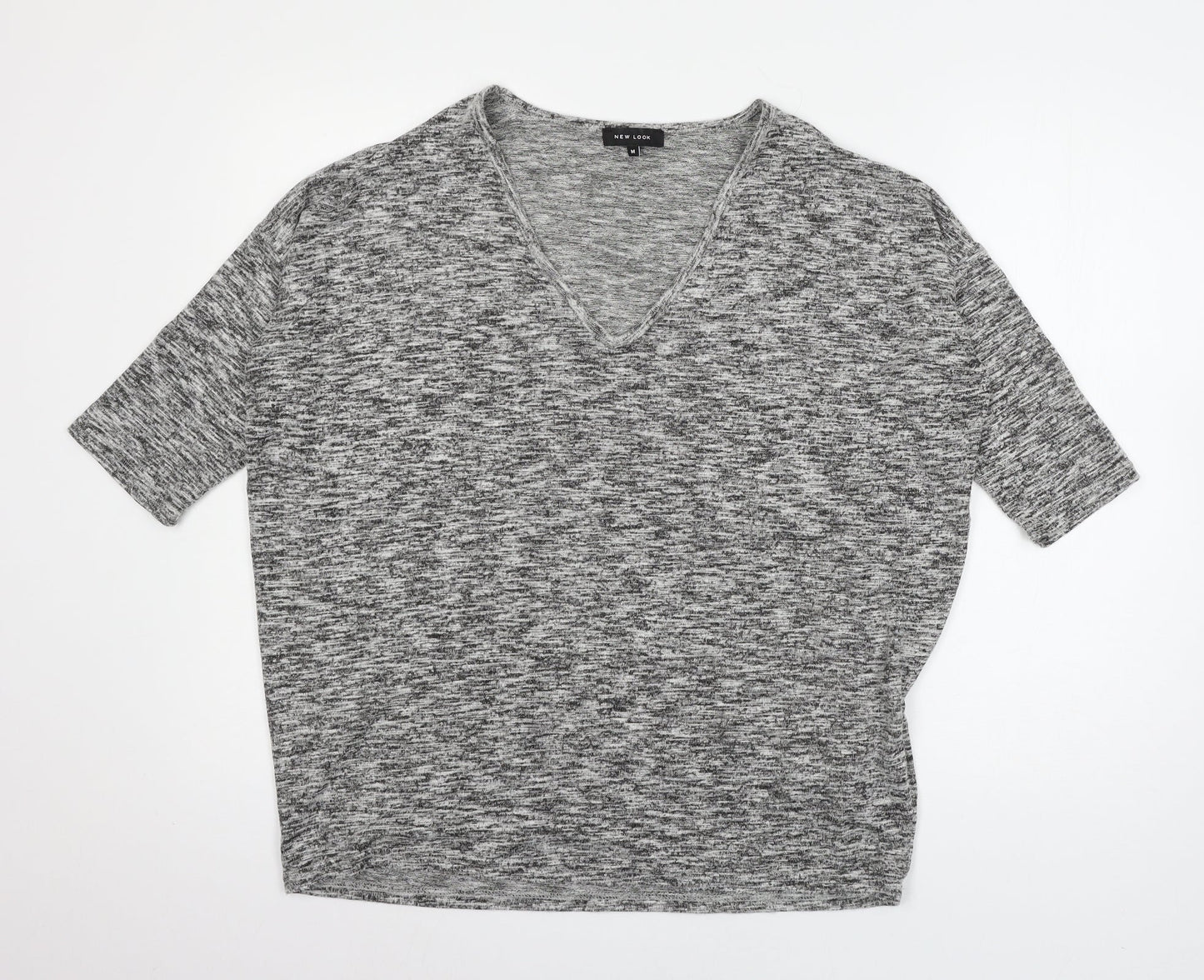 Womens UK Size M New Look Grey Basic T-Shirt