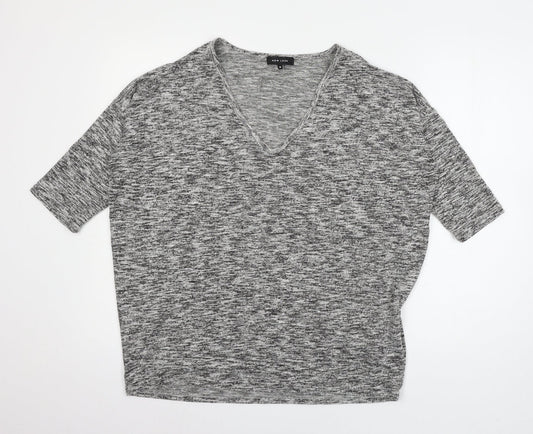 Womens UK Size M New Look Grey Basic T-Shirt