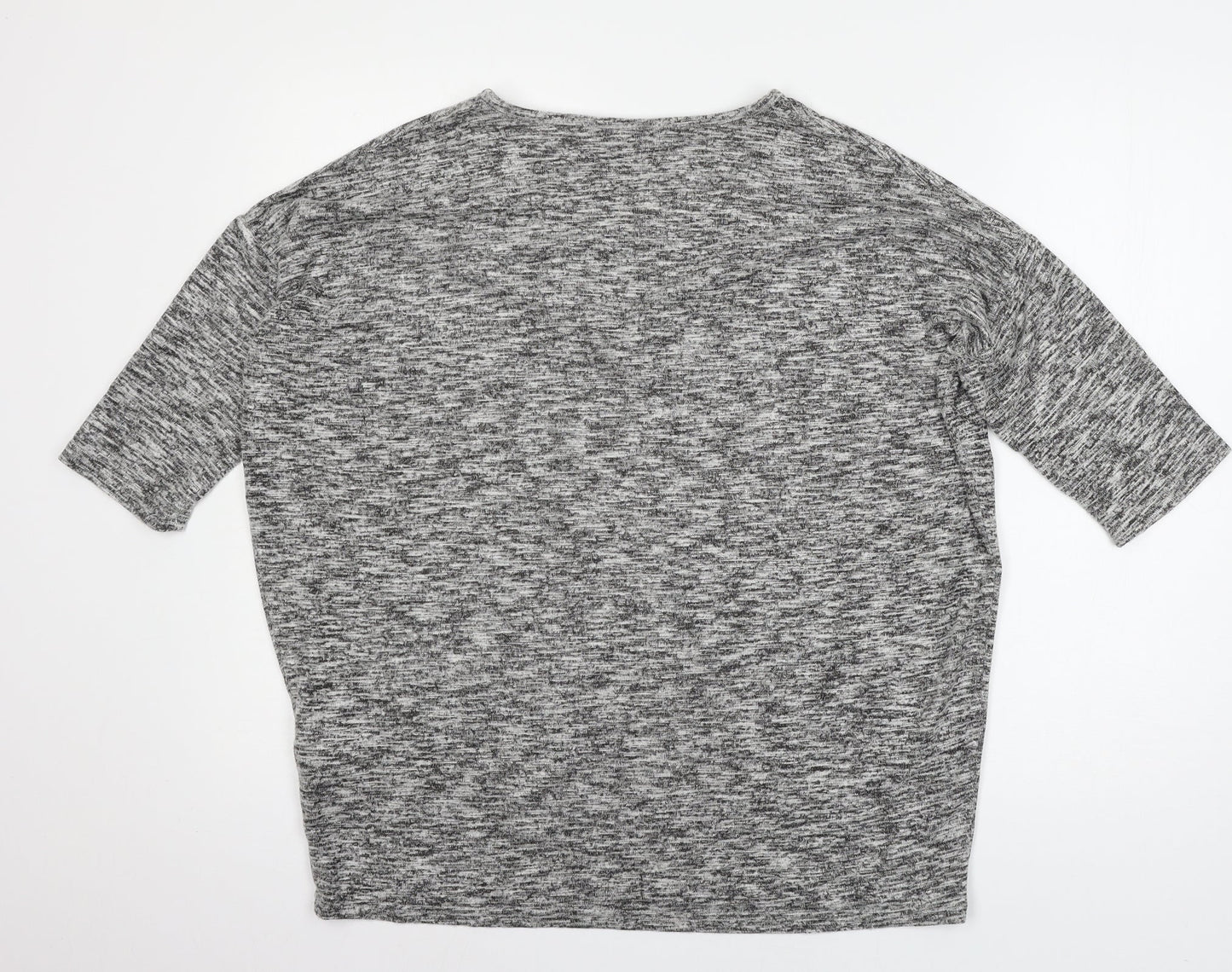 Womens UK Size M New Look Grey Basic T-Shirt