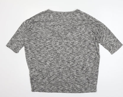 Womens UK Size M New Look Grey Basic T-Shirt