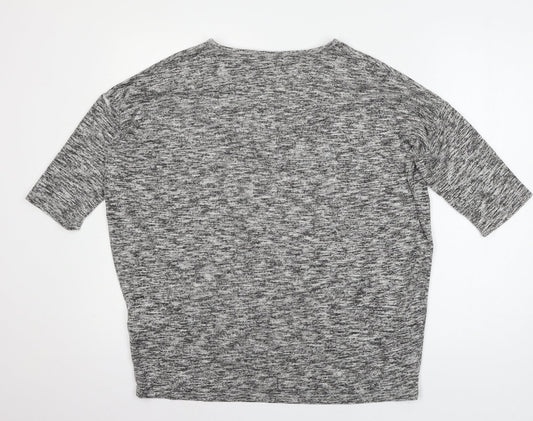 Womens UK Size M New Look Grey Basic T-Shirt