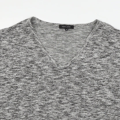 Womens UK Size M New Look Grey Basic T-Shirt