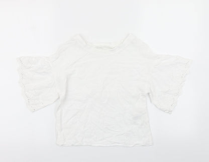 H&M Girls White   Basic T-Shirt Size 11 Years