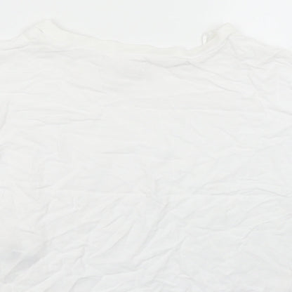 H&M Girls White   Basic T-Shirt Size 11 Years