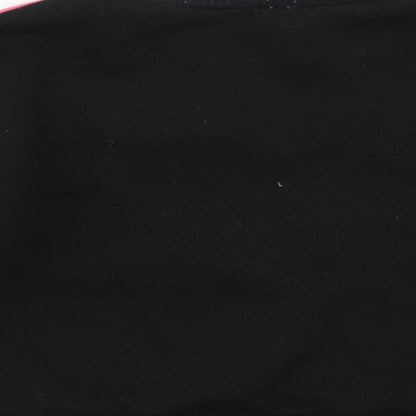 Matalan Girls Black Colourblock  Basic T-Shirt Size 9-12 Months