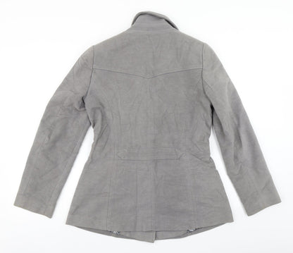 Womens UK Size 10 Per Una Grey Overcoat