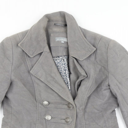 Womens UK Size 10 Per Una Grey Overcoat
