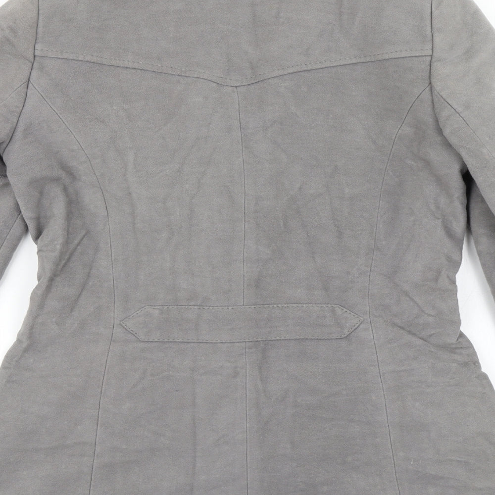 Womens UK Size 10 Per Una Grey Overcoat
