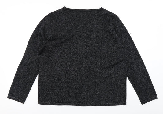 Womens UK Size M BM Black Cardigan Jumper