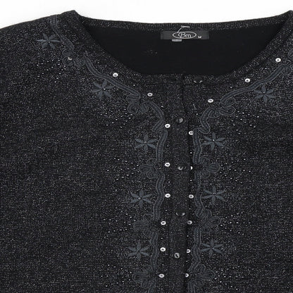 Womens UK Size M BM Black Cardigan Jumper