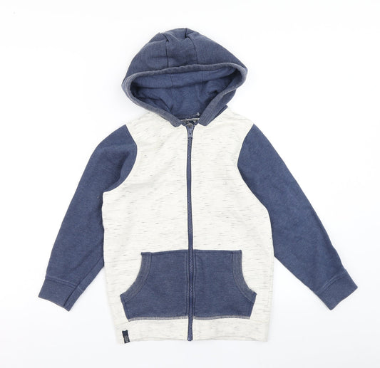 TU Boys Blue Colourblock  Full Zip Hoodie Size 9 Years