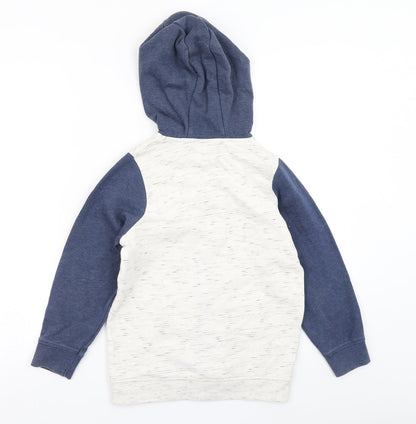 TU Boys Blue Colourblock  Full Zip Hoodie Size 9 Years