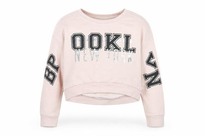 915 Generation Girls Pink   Pullover Sweatshirt Size 10-11 Years  - Cropped