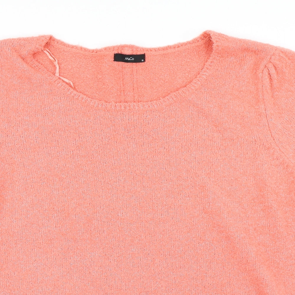 Womens UK Size 18 M&Co Pink Pullover Jumper