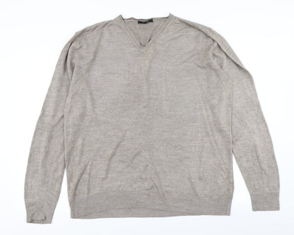 George Mens Brown  Knit Pullover Jumper Size XL