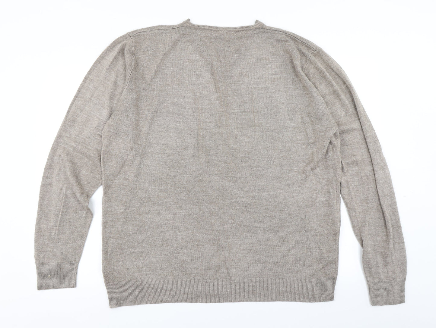 George Mens Brown  Knit Pullover Jumper Size XL