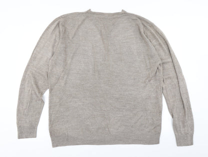 George Mens Brown  Knit Pullover Jumper Size XL