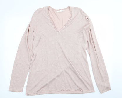 Womens UK Size L retrology Pink Pullover Jumper