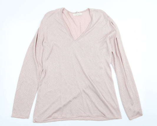 Womens UK Size L retrology Pink Pullover Jumper