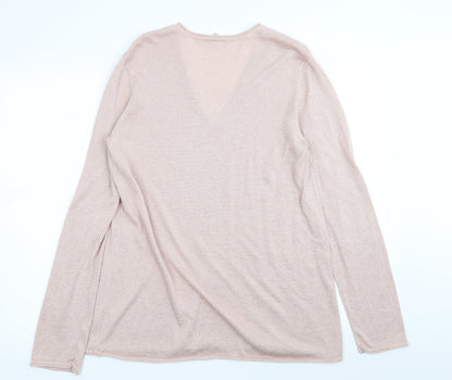 Womens UK Size L retrology Pink Pullover Jumper