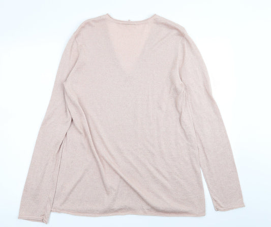Womens UK Size L retrology Pink Pullover Jumper