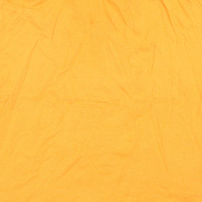 messy bun just chillin Girls Yellow   Basic T-Shirt Size M