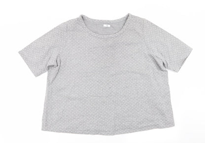 River Island Womens Grey Polka Dot  Top Pyjama Top Size 12