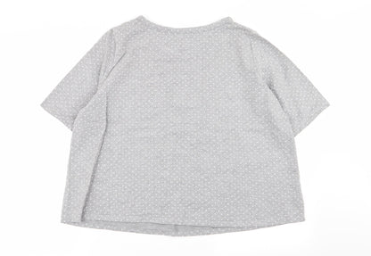 River Island Womens Grey Polka Dot  Top Pyjama Top Size 12