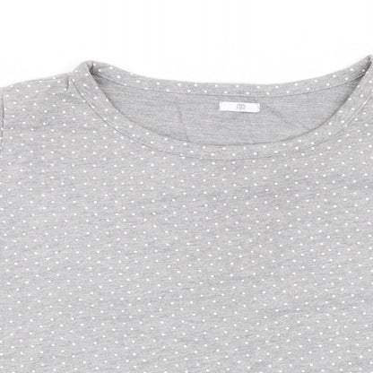 River Island Womens Grey Polka Dot  Top Pyjama Top Size 12
