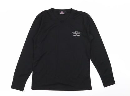 Board Angels Womens Black   Basic T-Shirt Size 12