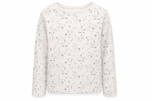 TU Girls Ivory Animal Print  Basic T-Shirt Size 9 Years