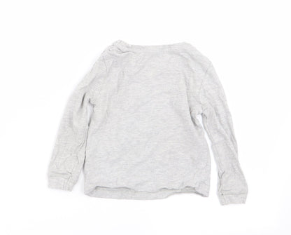 lily and dan Boys Grey Solid   Pyjama Top Size 2-3 Years