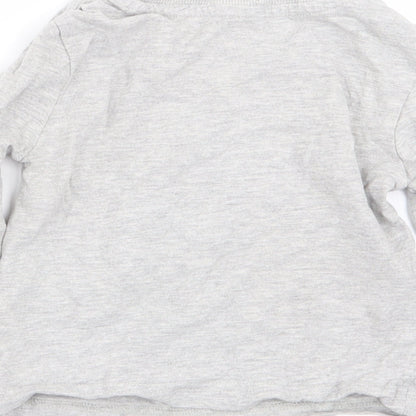 lily and dan Boys Grey Solid   Pyjama Top Size 2-3 Years