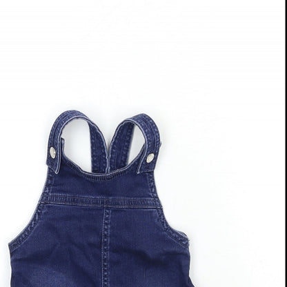 Maine Baby Blue  Denim Pinafore/Dungaree Dress  Size 9-12 Months