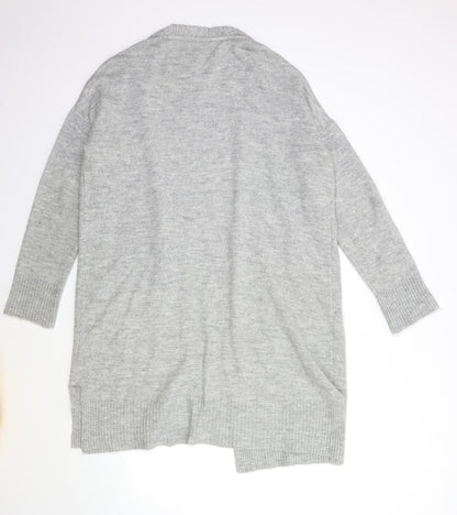 Womens UK Size S Sparkle & Fade Grey Cardigan Jumper