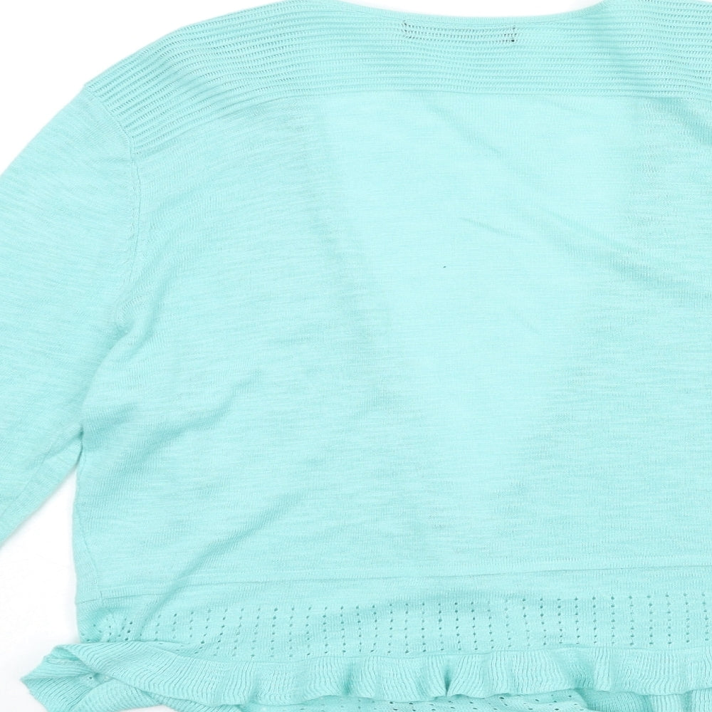 Womens UK Size S Bonmarché Blue Cardigan Jumper