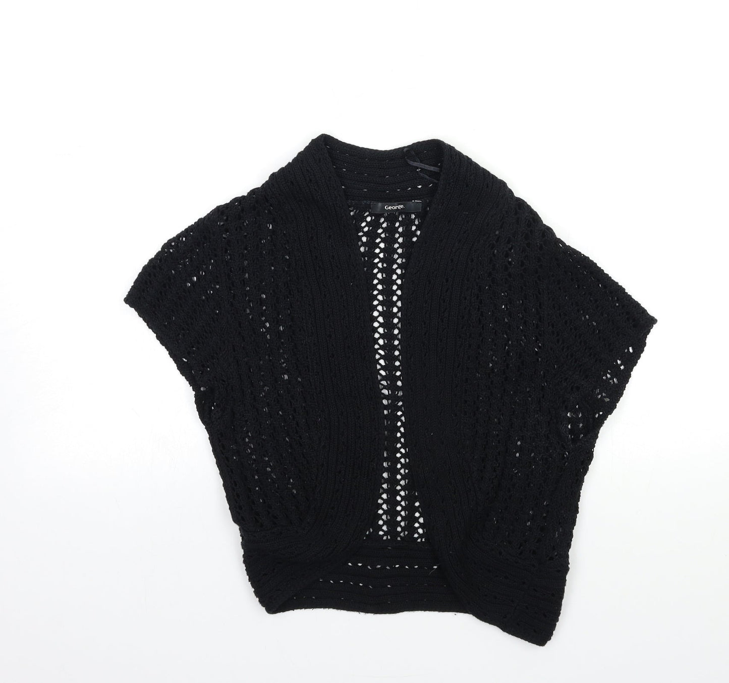 George Womens Black  Knit Cardigan Jumper Size 14