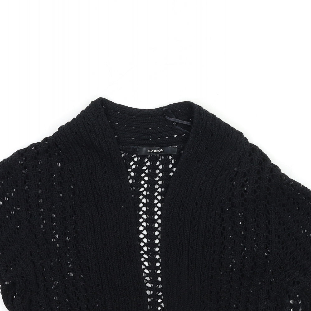 George Womens Black  Knit Cardigan Jumper Size 14