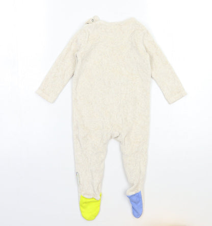 F&F Baby Beige  Fleece Babygrow One-Piece Size 6-9 Months