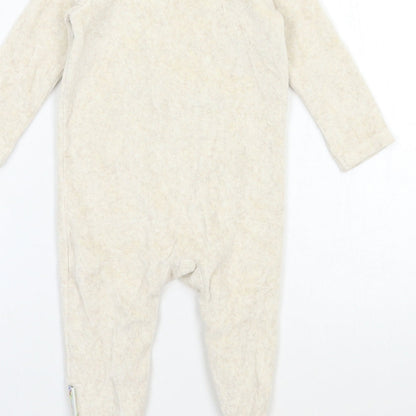F&F Baby Beige  Fleece Babygrow One-Piece Size 6-9 Months