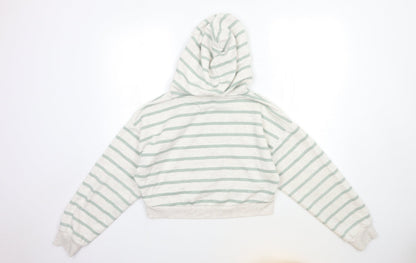 Primark Womens Beige Striped  Pullover Sweatshirt Size 8