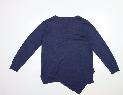 verve Womens Blue  Knit Pullover Jumper Size L