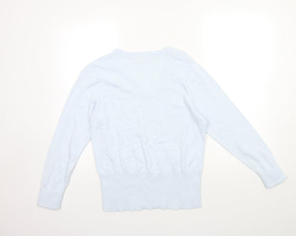 Daily Women Womens Blue  Knit Pullover Jumper Size M