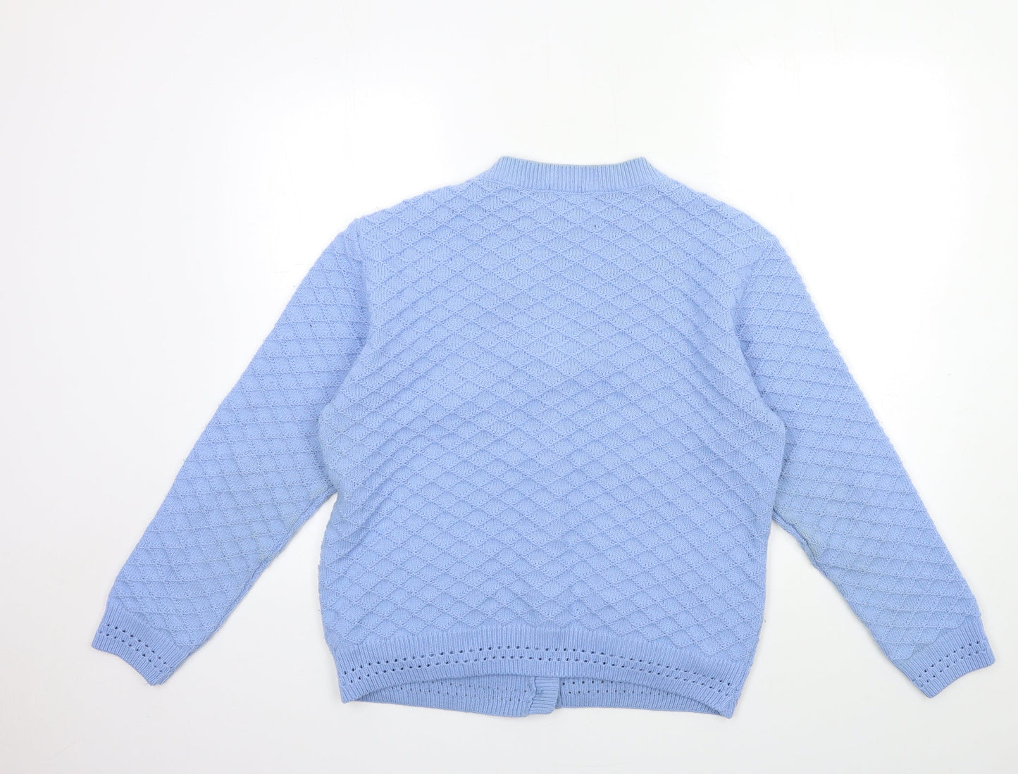 Womens UK Size S reflect Blue Cardigan Jumper