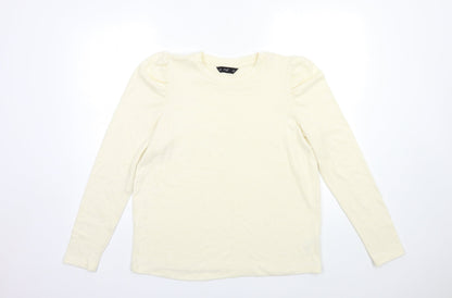 F&F Womens Ivory  Knit Pullover Jumper Size 14