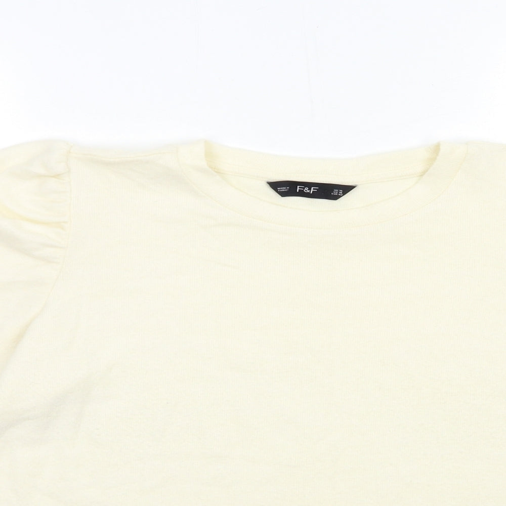 F&F Womens Ivory  Knit Pullover Jumper Size 14