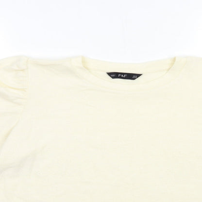 F&F Womens Ivory  Knit Pullover Jumper Size 14