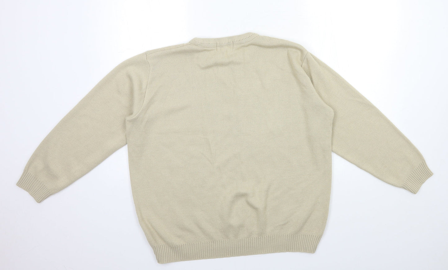 Womens UK Size L Merry gold Beige Pullover Jumper